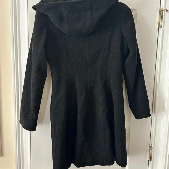 Rampage Wool Women's Black Trench Coat - Picture 3 of 7